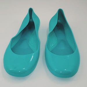 OKA-B MINT GREEN  BALLET  JELLY FLAT WOMANS SHOES.